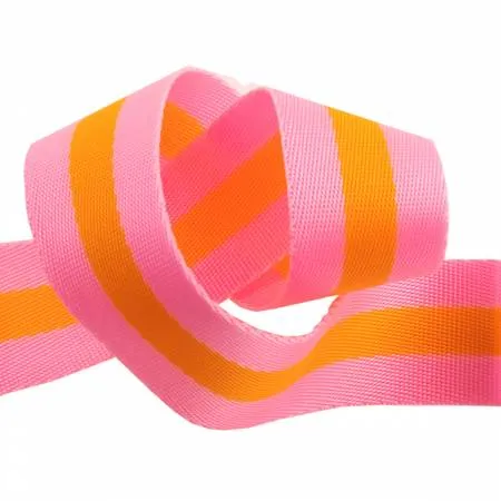 Tula Pink | Striped Nylon Webbing 1.5" (38mm) Wide (2 Yards)