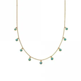 Turquoise 18ct Gold Plated Necklace SN13_GP