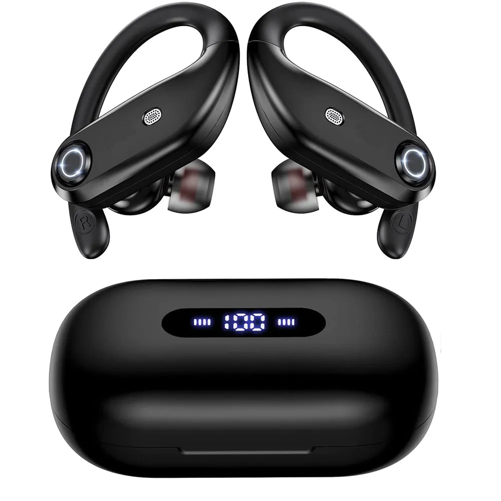 TWS Wireless Earbuds Over Ear Earphones with USB Charging Case