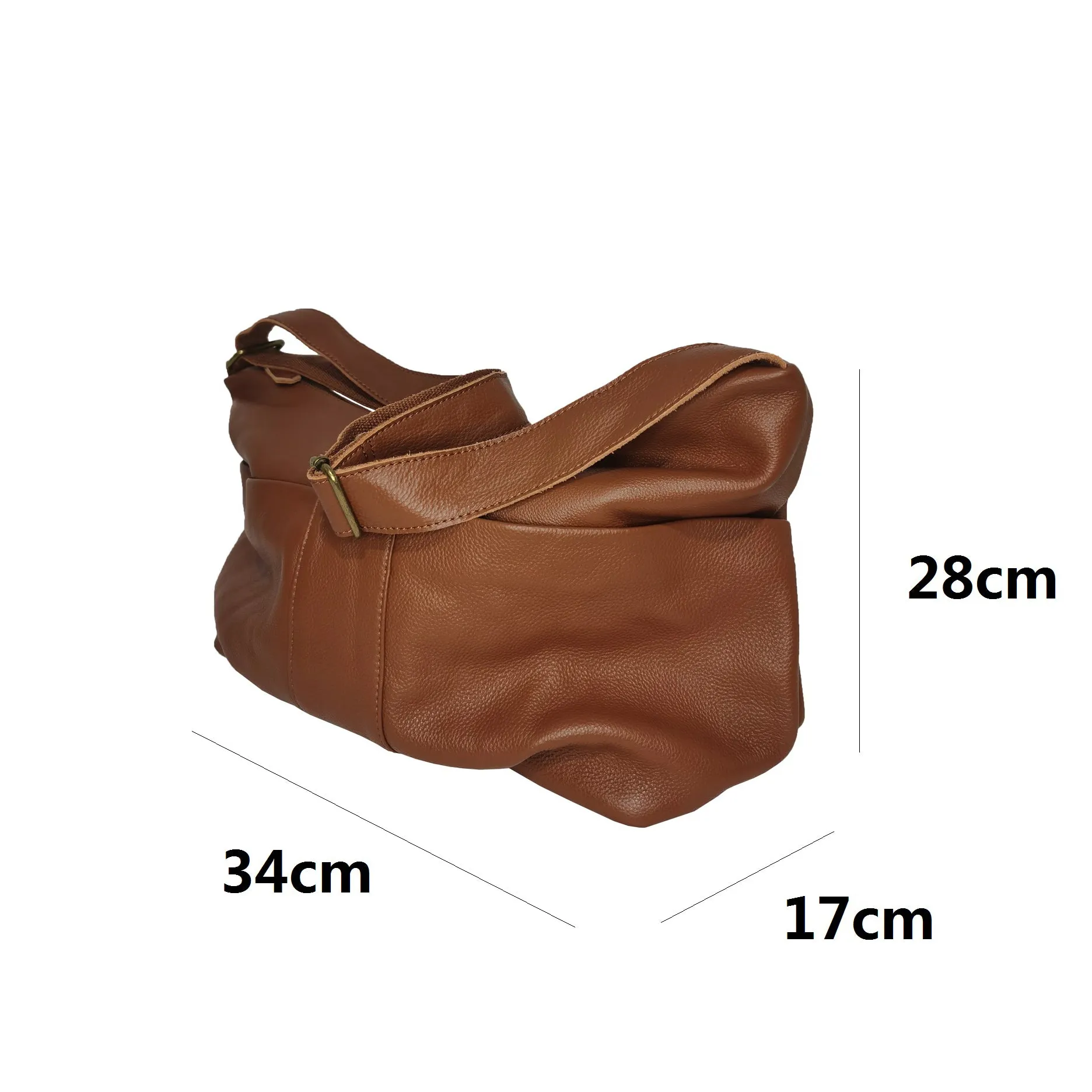 Unisex Women's and Men's genuine cowhide leather handbag Poches design