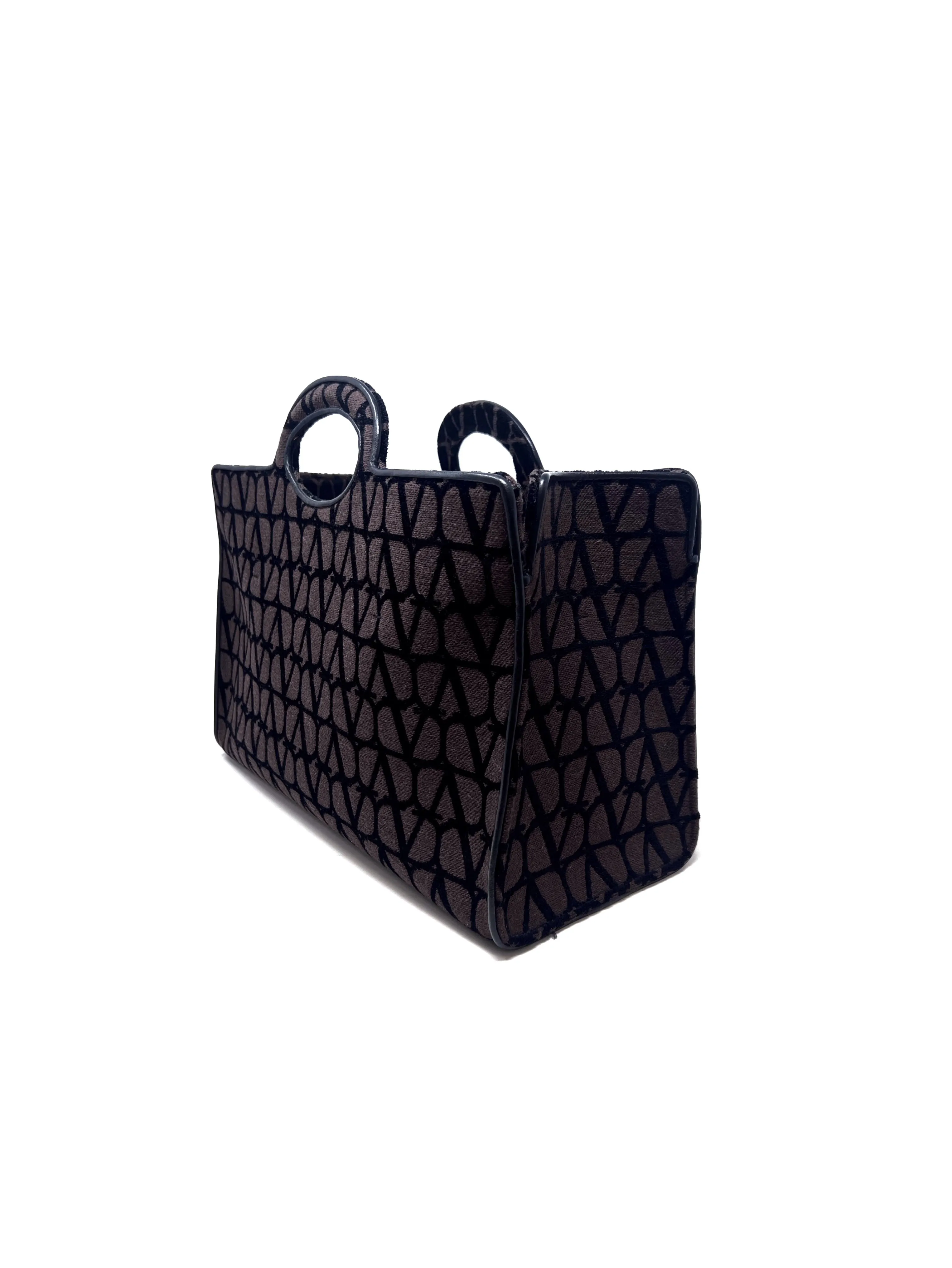 Valentino Chocolate/Black 'Le Troisieme' Shopping Bag