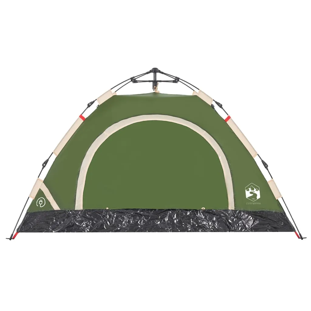 vidaXL Camping Tent 2-Person Green Quick Release