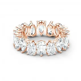 Vittore Pear White Rose Gold-tone Plated Ring