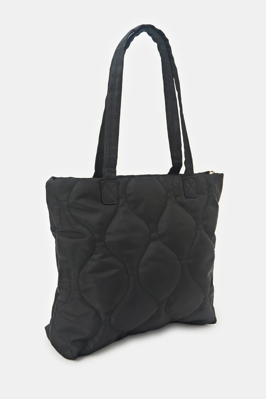 Women Black Printed Shopper Bag