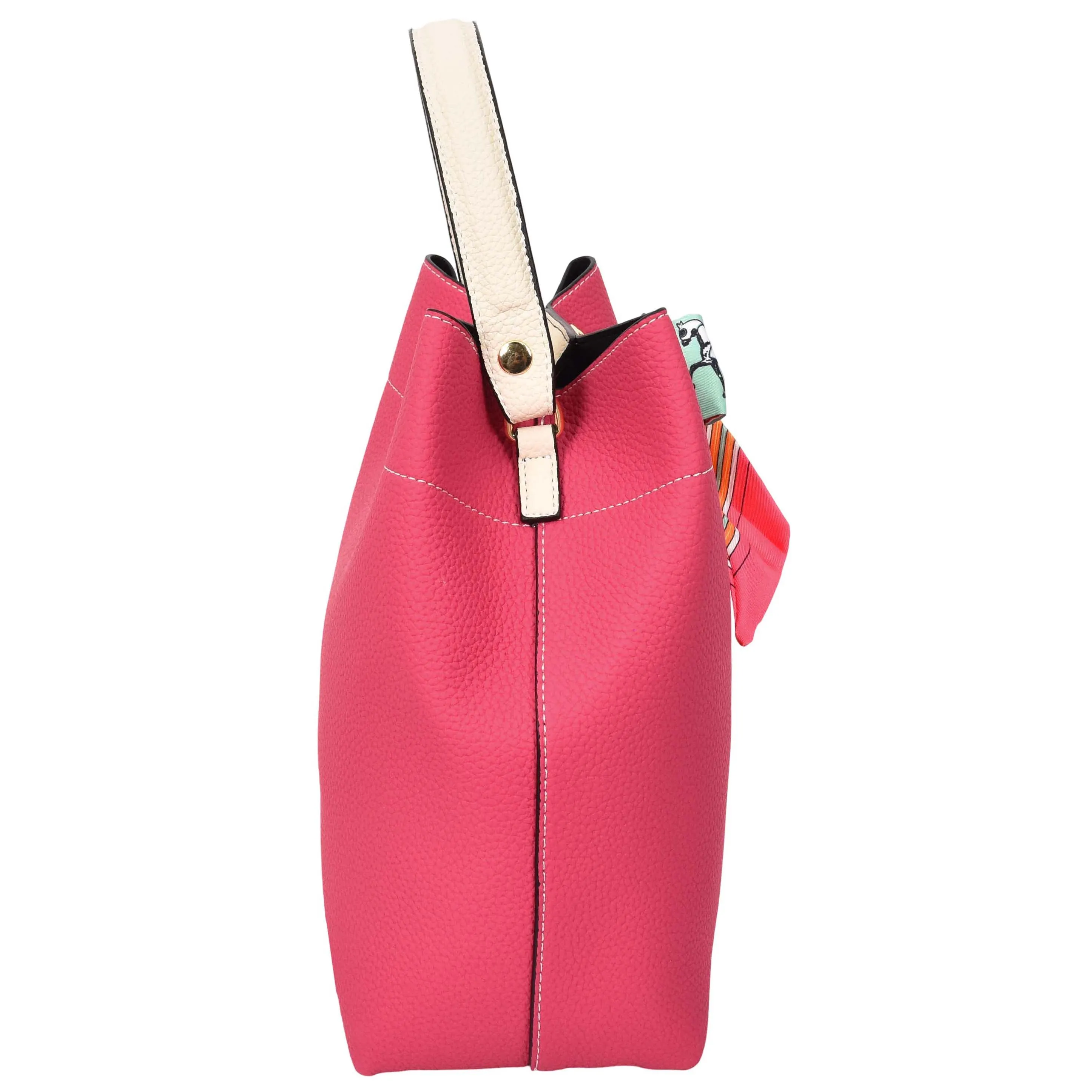 Women PU Leather Handbag Removable Pouch Fashion Crossbody Bag A862 Pink