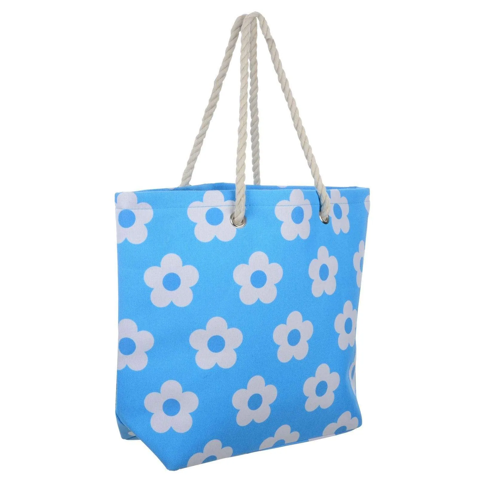 Womens Flower Canvas Beach Shoulder Bag Shopping Tote (Slight Seconds)