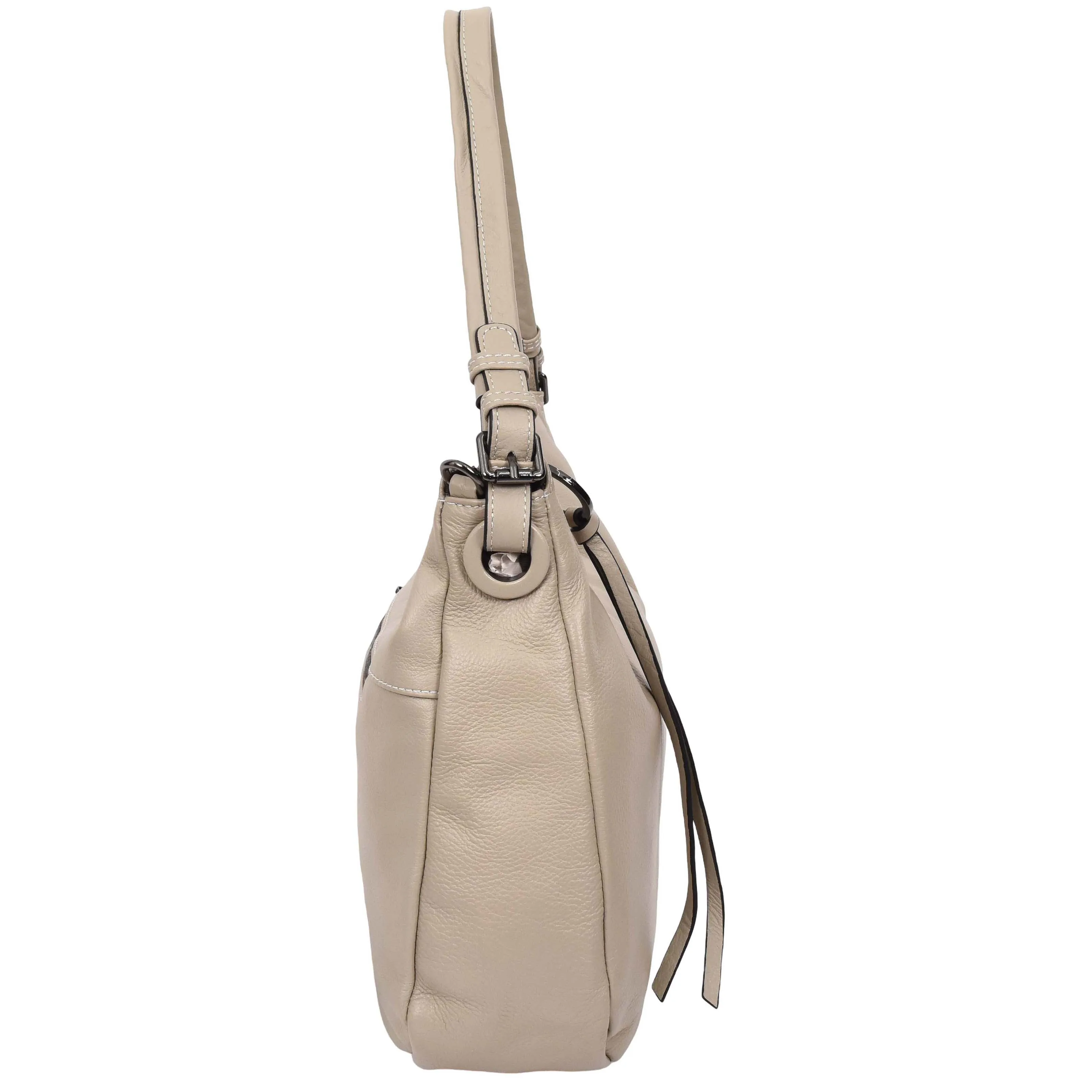 Womens Real Leather Hobo Style Handbag Diana Taupe