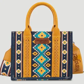 Wrangler Southwestern Print Small Canvas Tote/Crossbody - Mustard