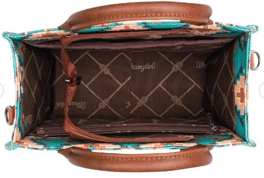 Wrangler Turquoise Aztec Print Tote